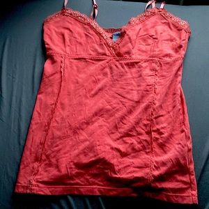 Pink lace tank top
